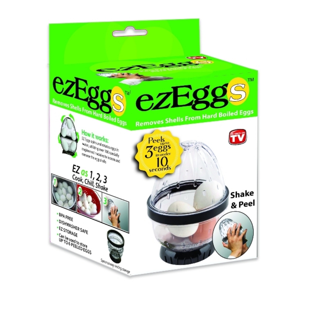 NWT EzEggs Hard Boiled Egg Peeler